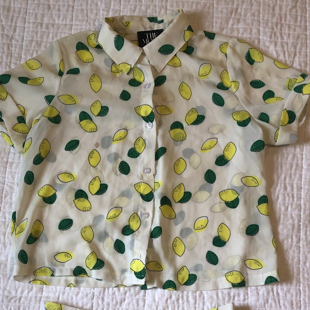 Lemon Printed Matching Set - Picture 2 of 3